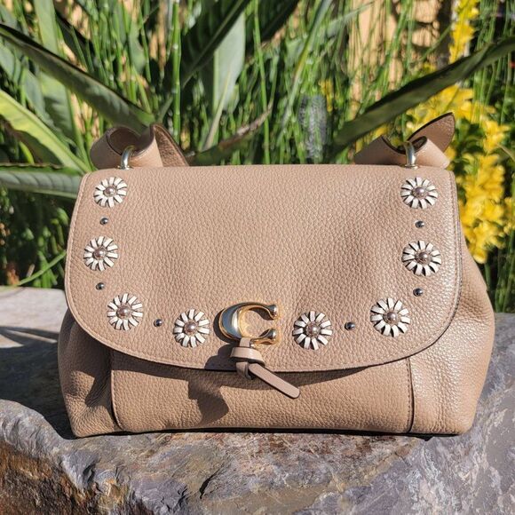 NWOT Coach Remi shoulder Bag with Whipstitch Daisy Applique - Picture 2 of 14